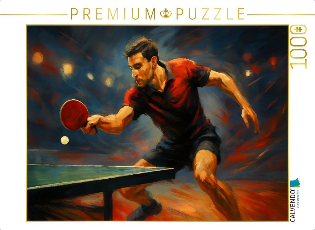 CALVENDO Puzzle Im Rhythmus des Rückschlags | 1000 Teile Lege-Größe 64x48cm Foto-Puzzle für glückliche Stunden