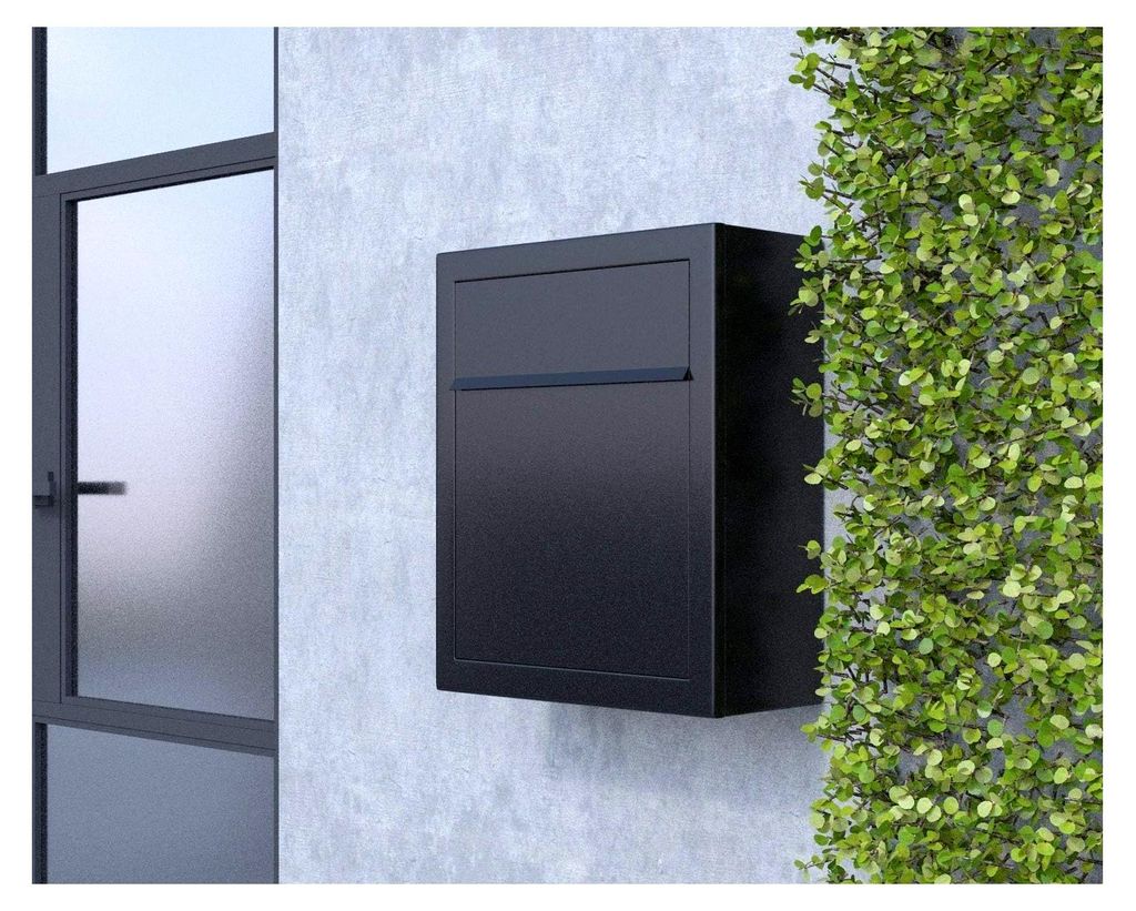 Wandbriefkasten Design Base Schwarz