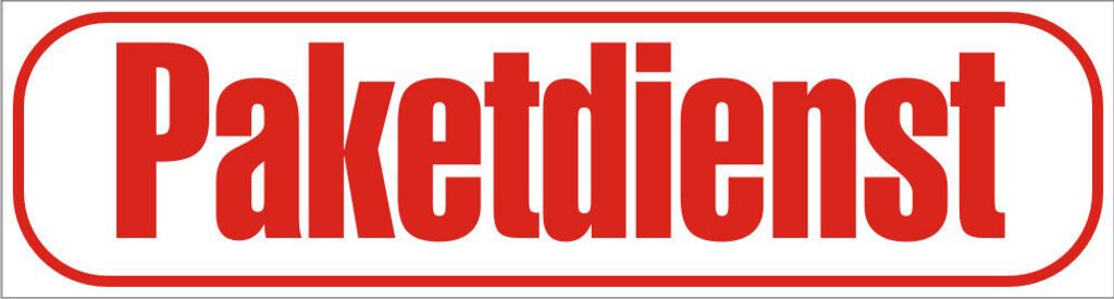 INDIGOS UG - Magnetschild "Paketdienst" 45 x 12 cm reflektierend - Magnetfolie für Auto / LKW / Truck / Baustelle / Firma