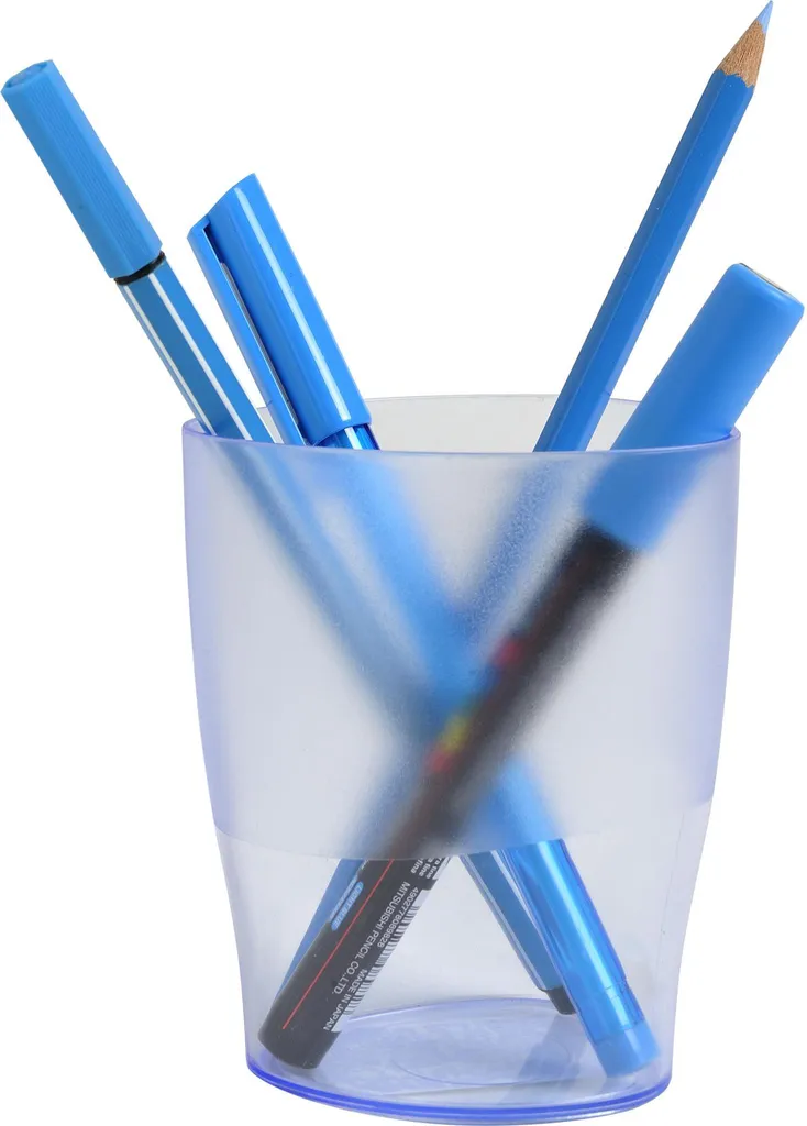 Exacompta 67610D Pot à crayons ECOPEN Bleu glacé - Lot de 10 pièces