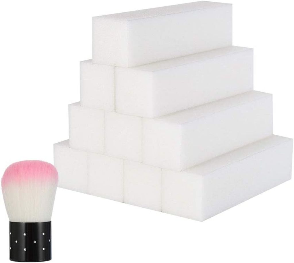 Anself 10er-Set Schleifblöcke – Weiße Puffer Für Glatte Nägel, Ideal Für Maniküre & Pediküre