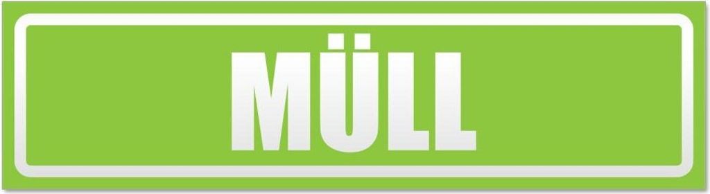 Kiwistar - Autoaufkleber - Lindgrün - 45 x 12 cm - Müll invertiert - Hinweis Aufkleber Sticker für Auto, Kfz, Fahrrad, PKW, LKW