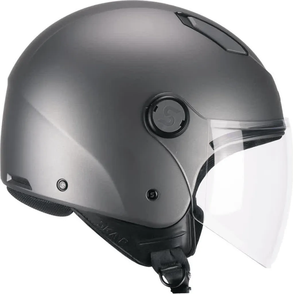 Casque Demi Jet Anthracite Satiné SKA-P 1LHA LUKE Mono - Taille XS