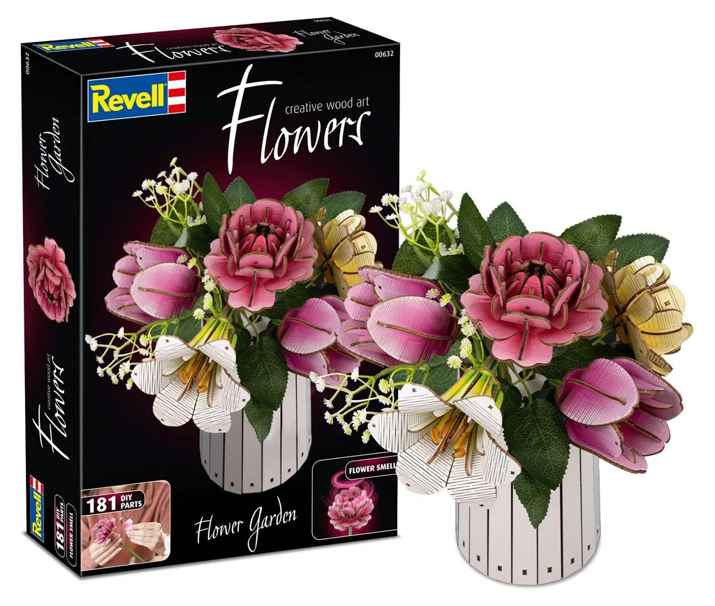 Cadeau Original Jardin Fleuri Revell en Bois - Déco DIY Unique et Durable