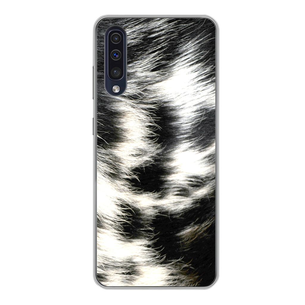 MuchoWow Handyhülle Schutzhülle Hülle für Samsung Galaxy A50 Die Kuhhaut einer Langhornkuh Silikon Softcase Handy Hülle - Mobiltelefonhülle
