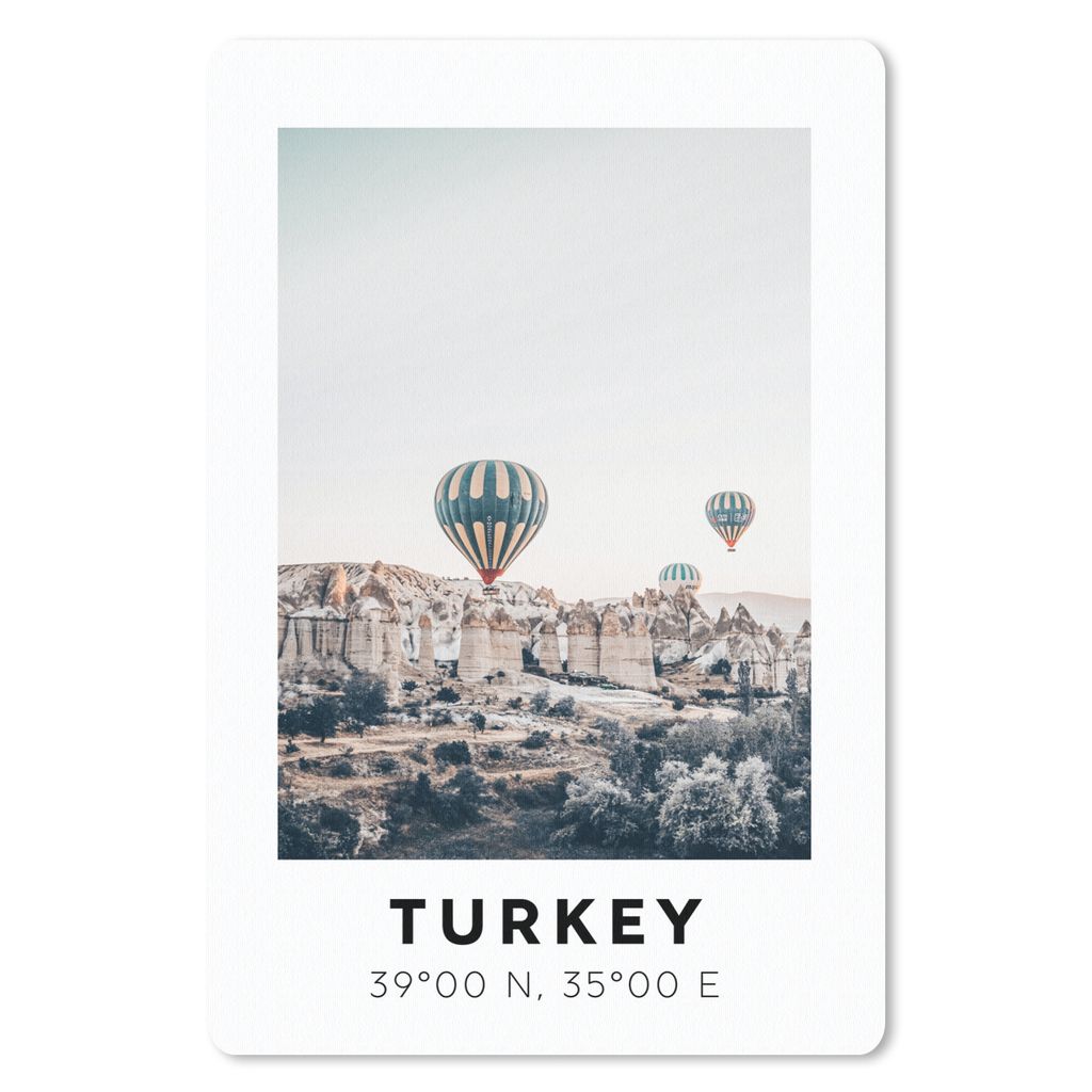 MuchoWow Mauspad Mousepad Türkei - Heißluftballon - Kappadokien 18x27 cm - Mousepads - Maus Mat - Pad - Mausunterlage