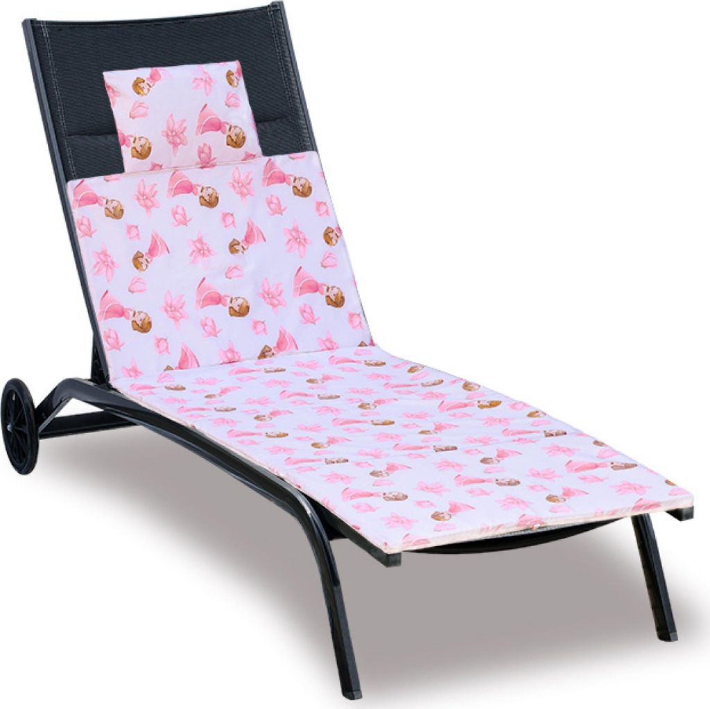 Strandmatte für Kinder - Bezug mit Reißverschluss - 55x155 cm - Pink