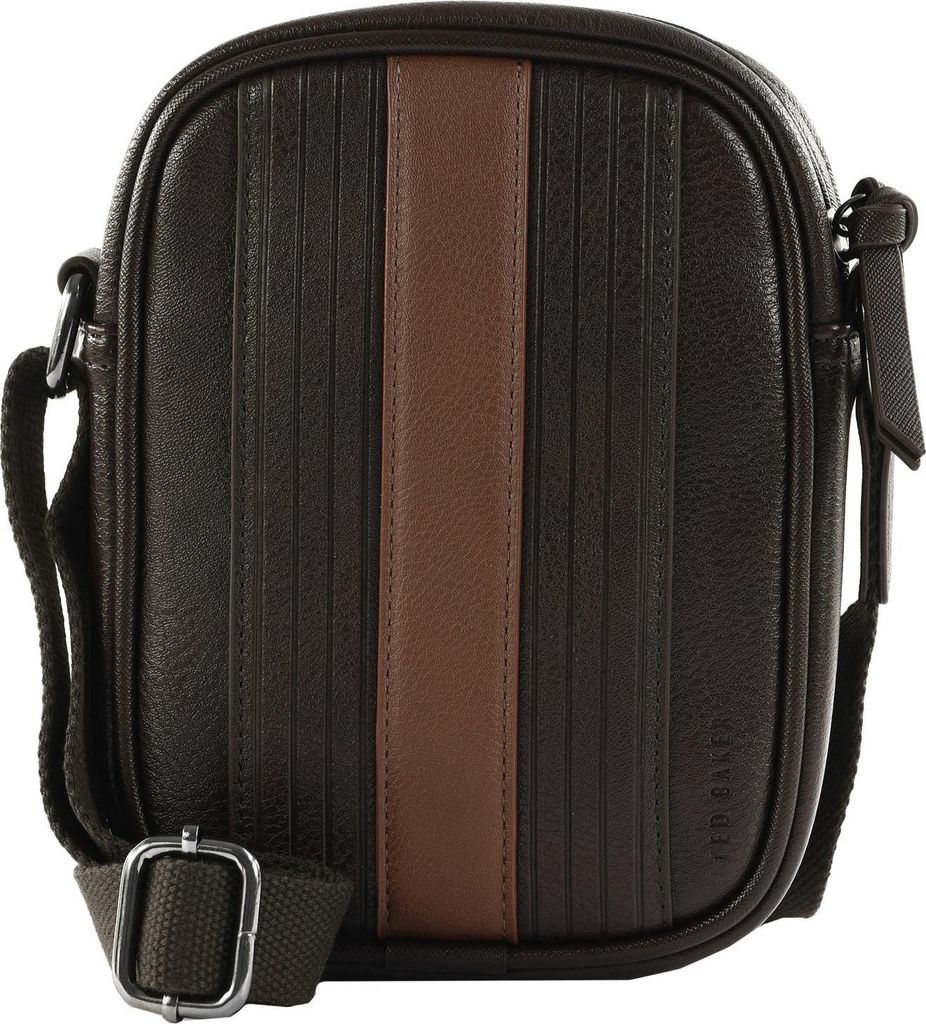 Ted Baker Umhängetasche Evver Striped PolyurethanFlight Bag Brn-Choc dunkelbraun