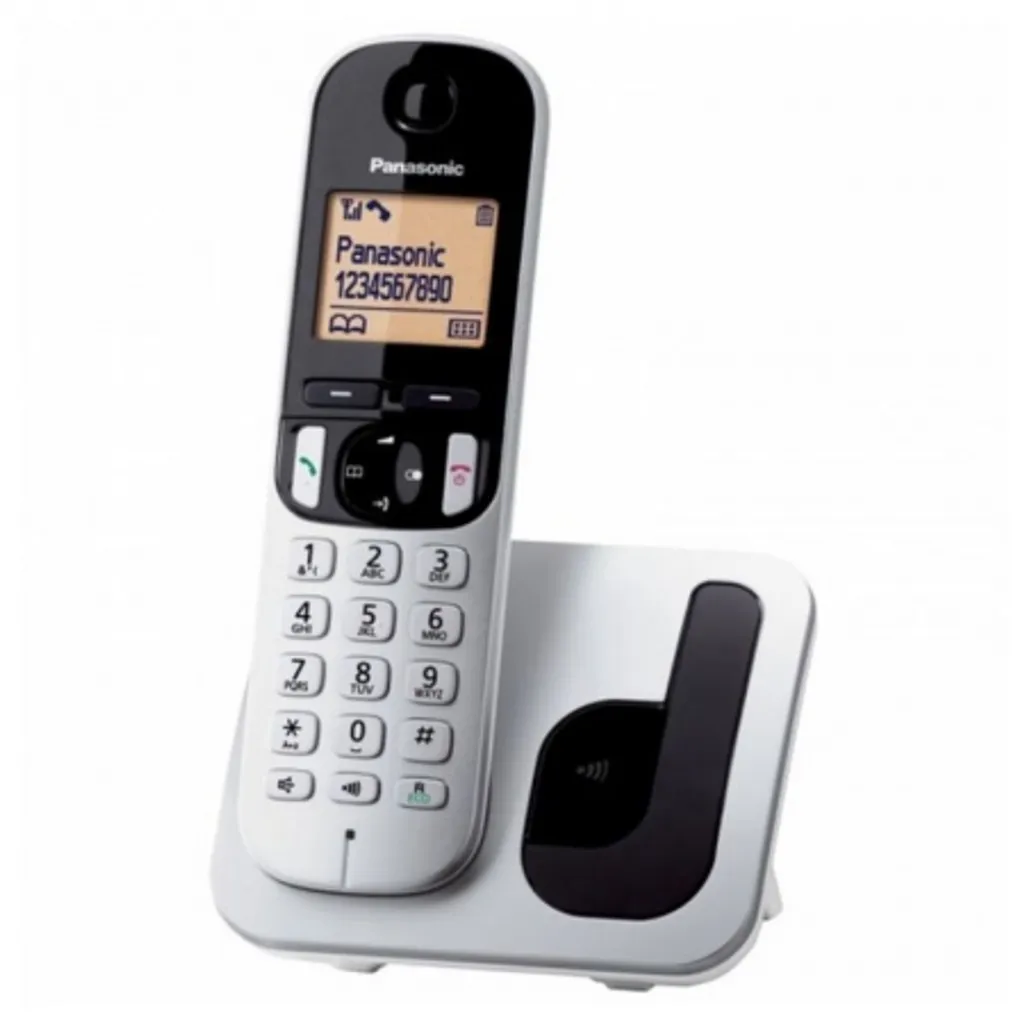 kx-tgc210sp telefono cordless a selezione diretta panasonic kx-tgc210sp argento blocco chiamate numeri indesiderati display lcd con retroilluminazione 4,1 cm