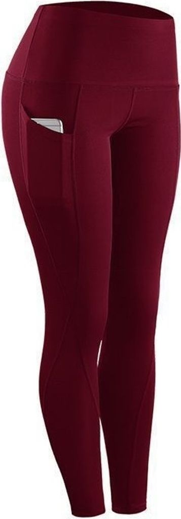Bequeme Pocket Leggings in Burgundy - Ideal für Sport und Freizeit KP14773