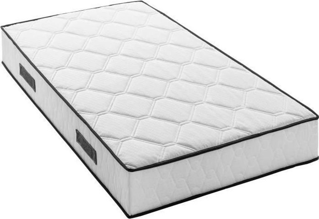 Matratzen- und Boxspring-Set 90 x 200 cm Höhe 24 cm - Taschenfedern - 7 Zonen - wendbar - Belgium - DEKO DREAM