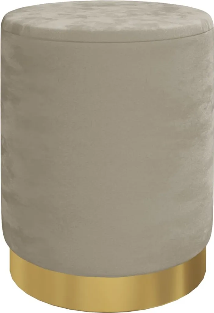 Sgabello Basso Velluto Grigio 31x37 cm - Offerta Arredamento