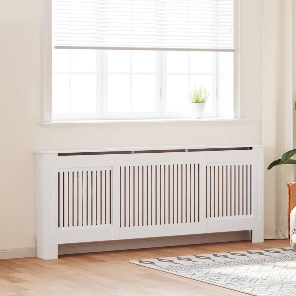 HOMMIE MDF Heizkörperverkleidung 2er set - Heizungsverkleidung für Schlafzimmer - Weiß 205x20,5x81,5cm NEU464396 - Klima- & Heizgeräte Zubehör