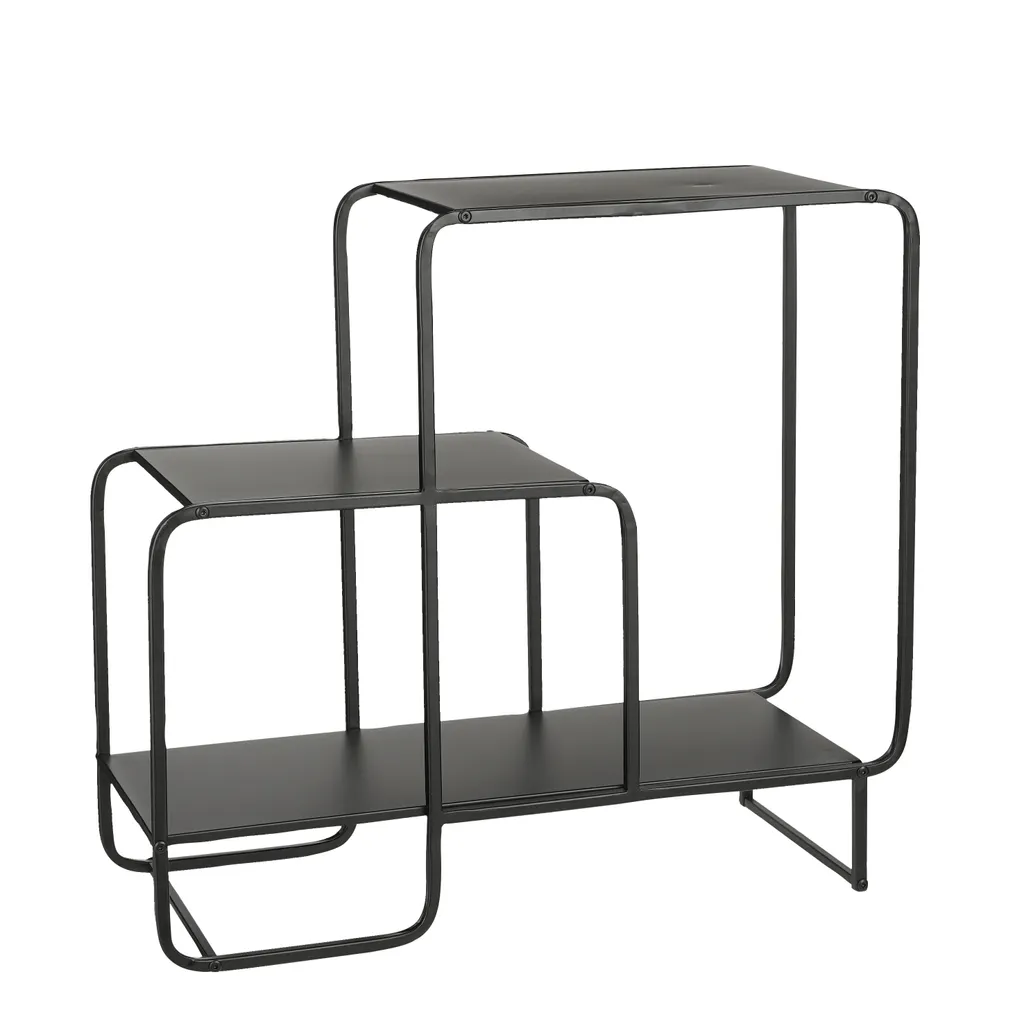 Table d'appoint Industrielle Noire en Fer Jules - Format 70x30x76