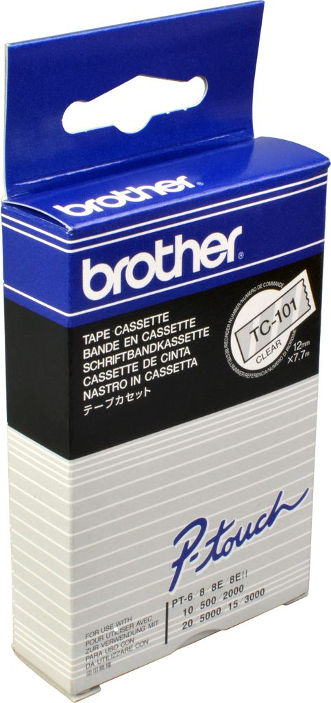 Brother TC-101, Schwarz auf transparent, TC, Japan, 5 Produktbild 