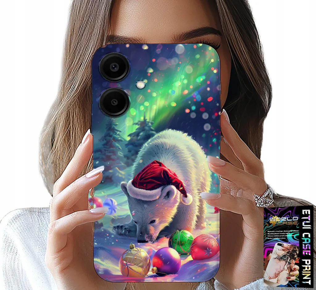 Custodia Samsung A06 5G Orso Natalizio + Pellicola: Protezione e Stile