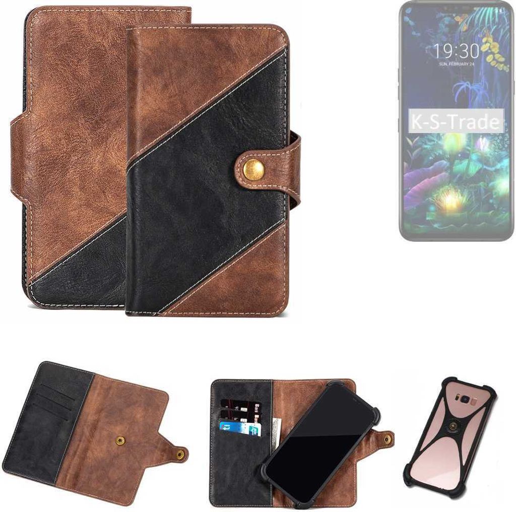 K-S-Trade Handyhülle Schutzhülle Bookstyle Case kompatibel mit LG Electronics Q9 One Klapphülle Cover Hülle Schutztasche 1x