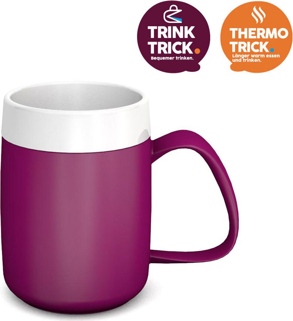 Thermobecher brombeer mit Trink-Trick, 140 ml
