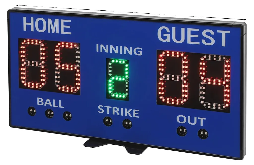 Tableau score baseball LED bleu pour ne plus jamais perdre le score