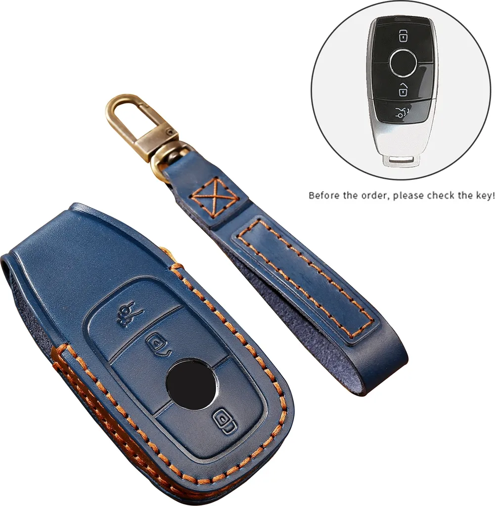 Custodia Protettiva Hallmo per Chiavi Mercedes E300L - Pelle Sicura - 2