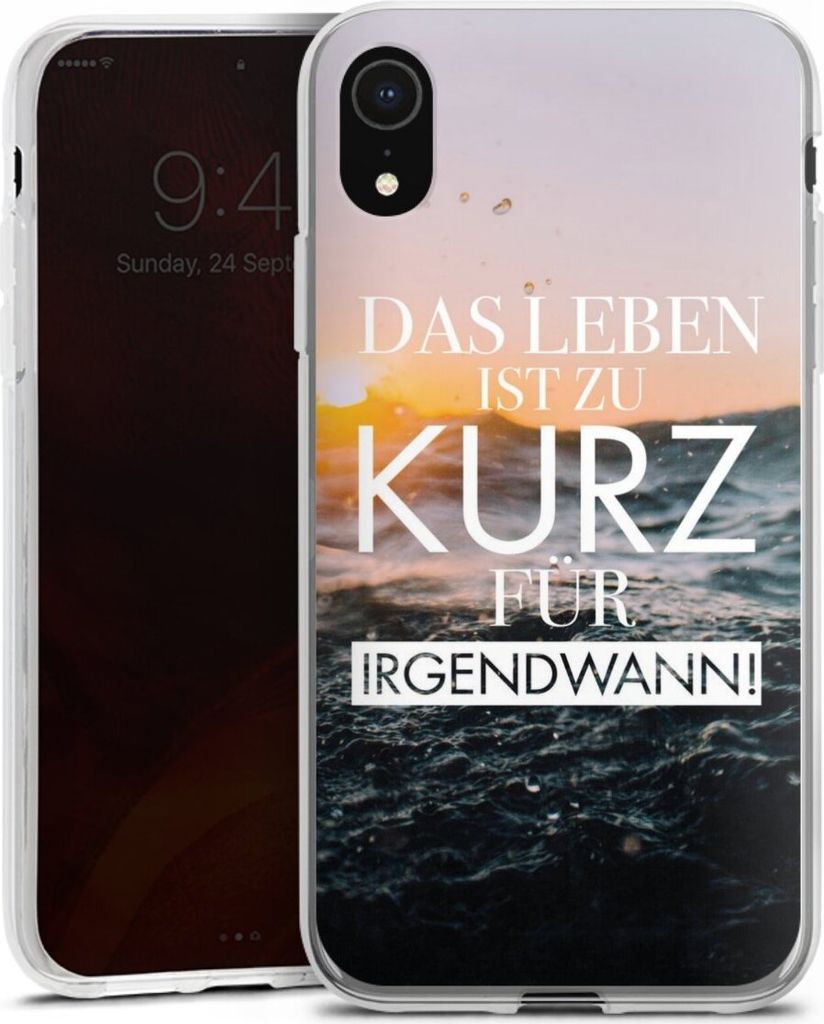 DeinDesign Handyhülle für Apple iPhone Xr Silikon Hülle Case Smartphone Schutzhülle Meer Statement Spruch