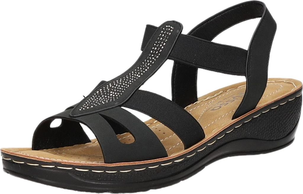 Alyssa Damen-Sandalette Schwarz, Farbe:schwarz, EU Größe:40