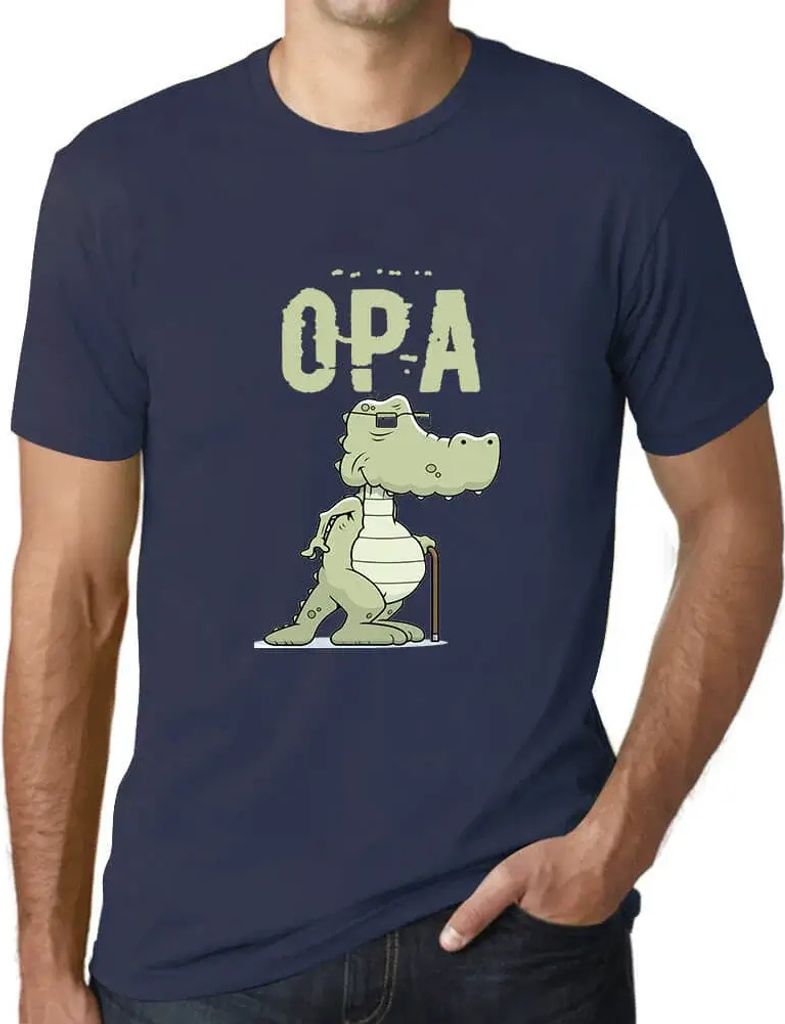 Herren Grafik T-Shirt Opa Dinosaurier Alte Lustige Komödie Öko-Verantwortlich Vintage Jahrgang Kurzarm Lustige Druck Geburtstag Geschenk Mann