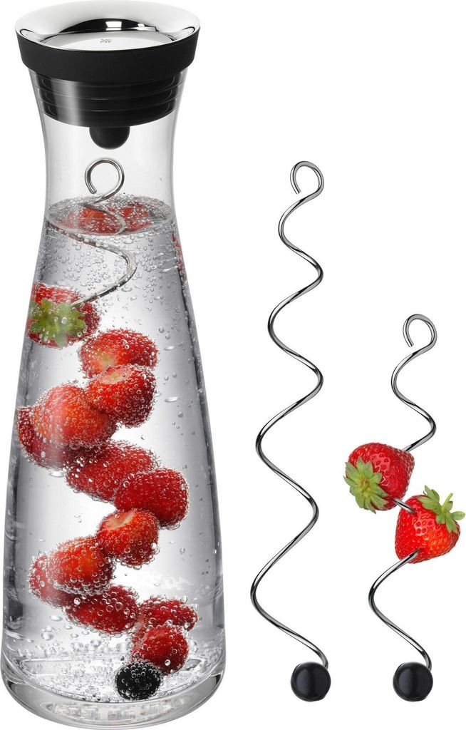WMF 3201000582, Karaffe, 1 l, Edelstahl, Transparent, Glas, Edelstahl, Box, 1 Stück(e)
