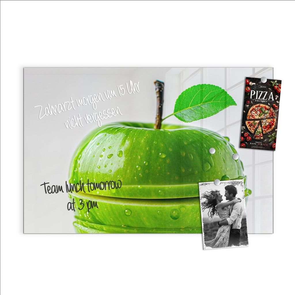 Magnettafel 90x60cm Pinnwand Whiteboard beschreibbar - Produktbild 