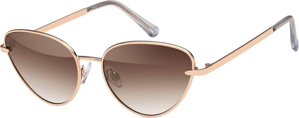 Gil Damen Sonnenbrille Runde Designer 80er Modern Urlaub Sommer Strand 30484 Braun-Violett