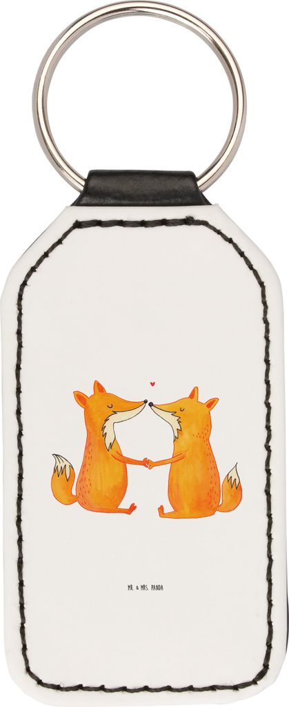 Mr. & Mrs. Panda Schlüsselanhänger Füchse Liebe - Weiß - Geschenk, Fuchs, Taschenanhänger, Mit Spruch, Ehe, schlüsselbund anhänger, Fox, Ver...