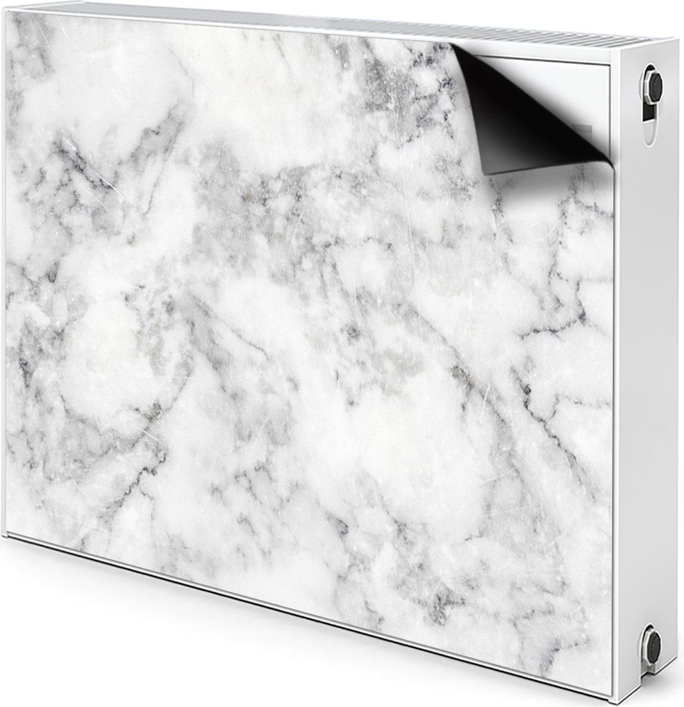 Magnet Heizkörperabdeckung Heizkörperverkleidung Verkleidung Abdeckung 100x60 cm - Weisser Marmor