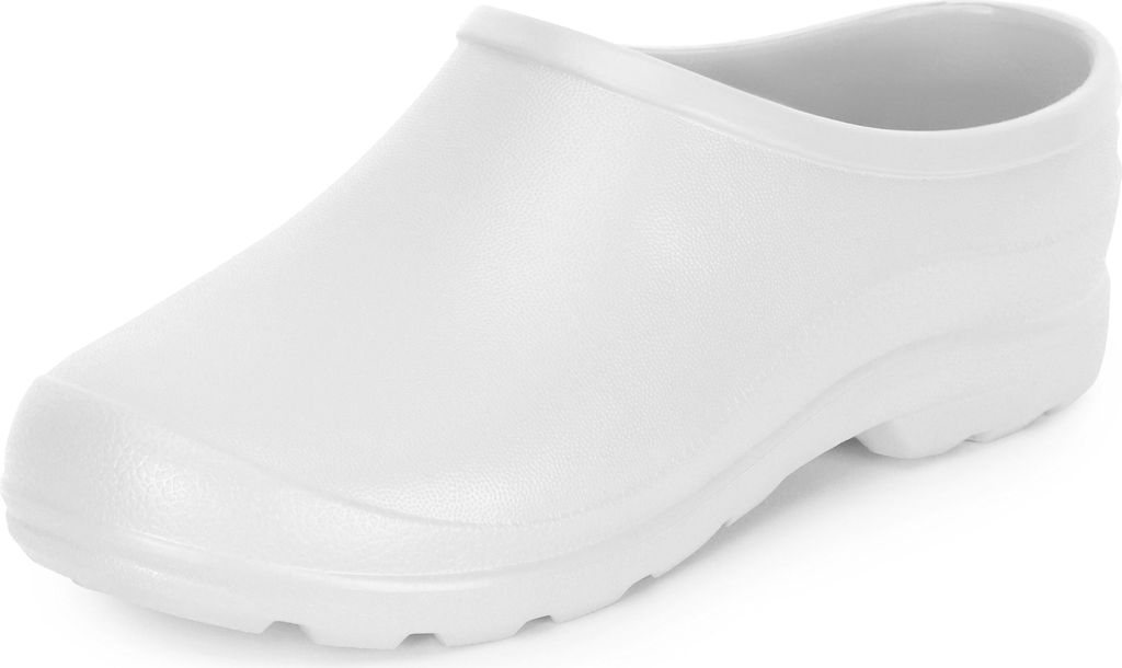 Ladeheid Damen und Herren leichte Eva Clogs Gartenclogs Gartenschuhe LADW001 (Weiß, 47)