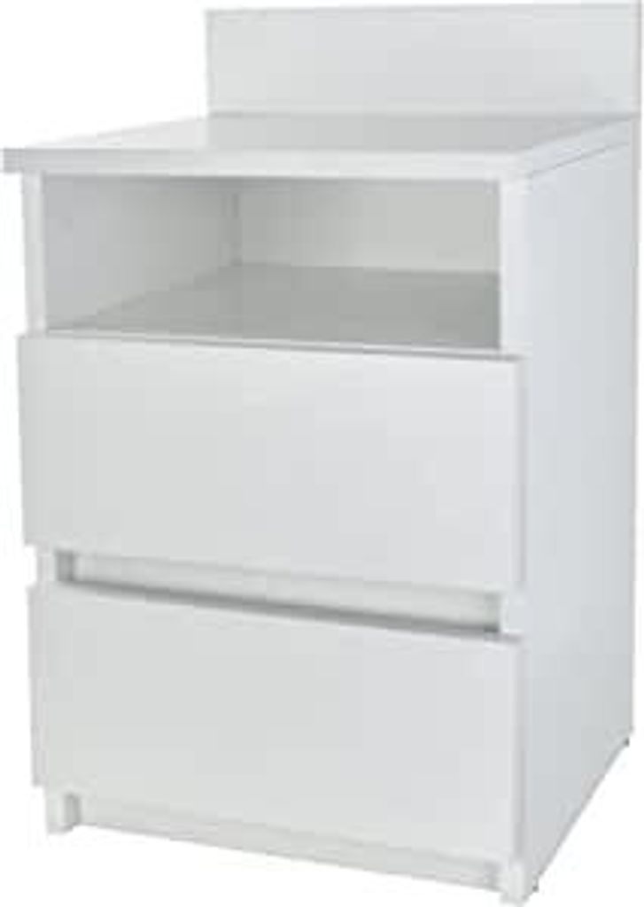 CDF Nachttisch M1 Malwa, Nachtschrank | Farbe: Weiß | Ideal für Schlafzimmer, Kinderzimmer, Teenager | Einfache Montage
