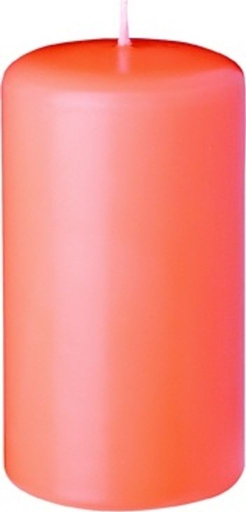 4er Set Oster, Frühling, Stumpenkerzen Lachs 6 x Ø 5 cm