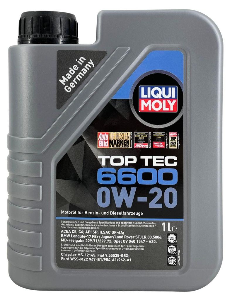 Liqui Moly Motoröl Top Tec 6600 0W-20 1 L Produktbild 