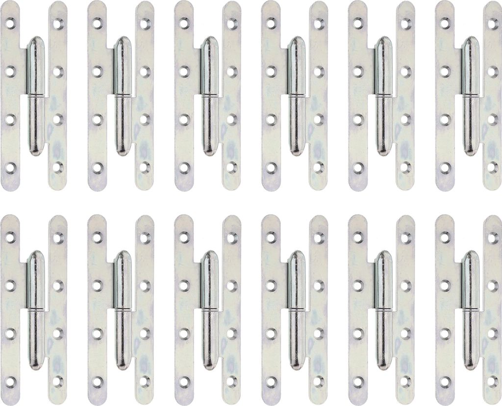 Alberts 865412 Aushebescharnier Typ Paris, links oder rechts, galvanisch blau verzinkt, 140 x 55 mm, 12er Set