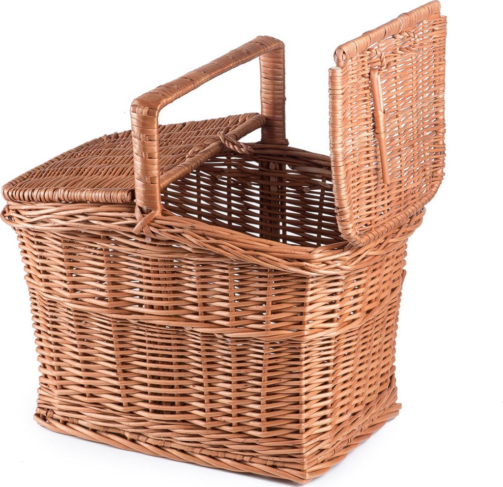 JIPRO Picknickkorb aus Weide Eger V. - Weidenkorb - B 34 x T 24 x H 19/28