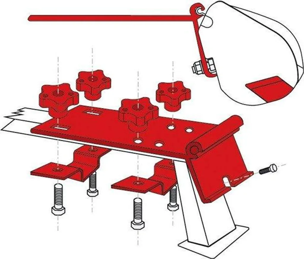 Adaptateur F35 standard pour railing et carrier - Fixation sécurisée