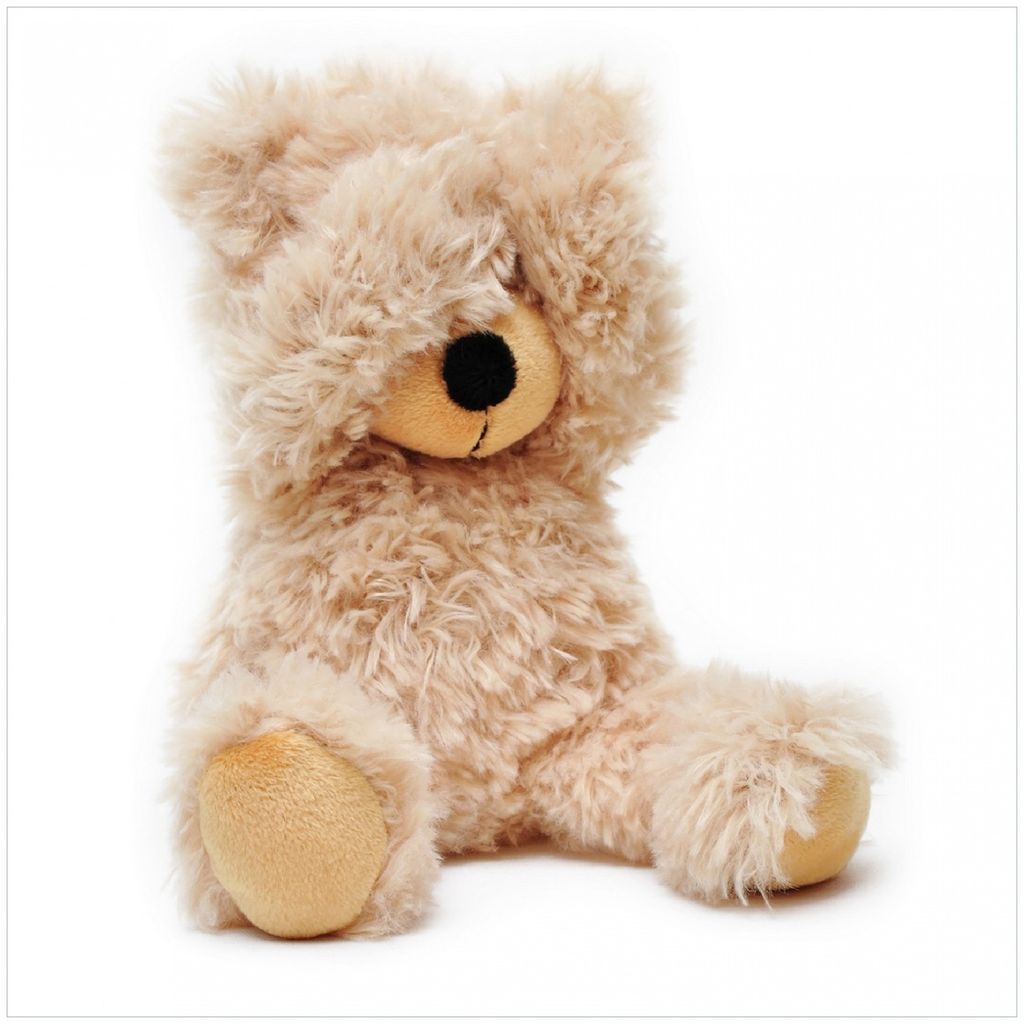 Wallario Premium Glasbild, freischwebende Optik, kräftige Farben, Größe 30 x 30 cm Motiv Süßer Teddybär