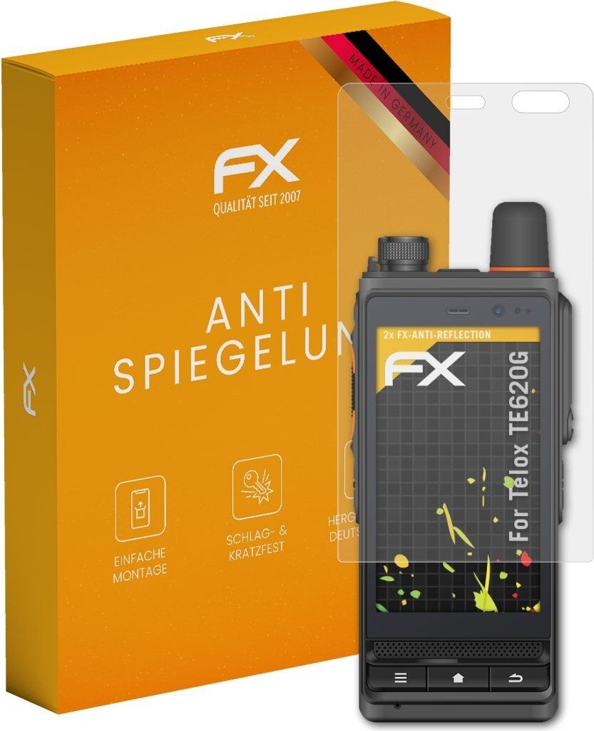atFoliX FX-Antireflex 2x Schutzfolie kompatibel mit Telox TE620G Displayfolie