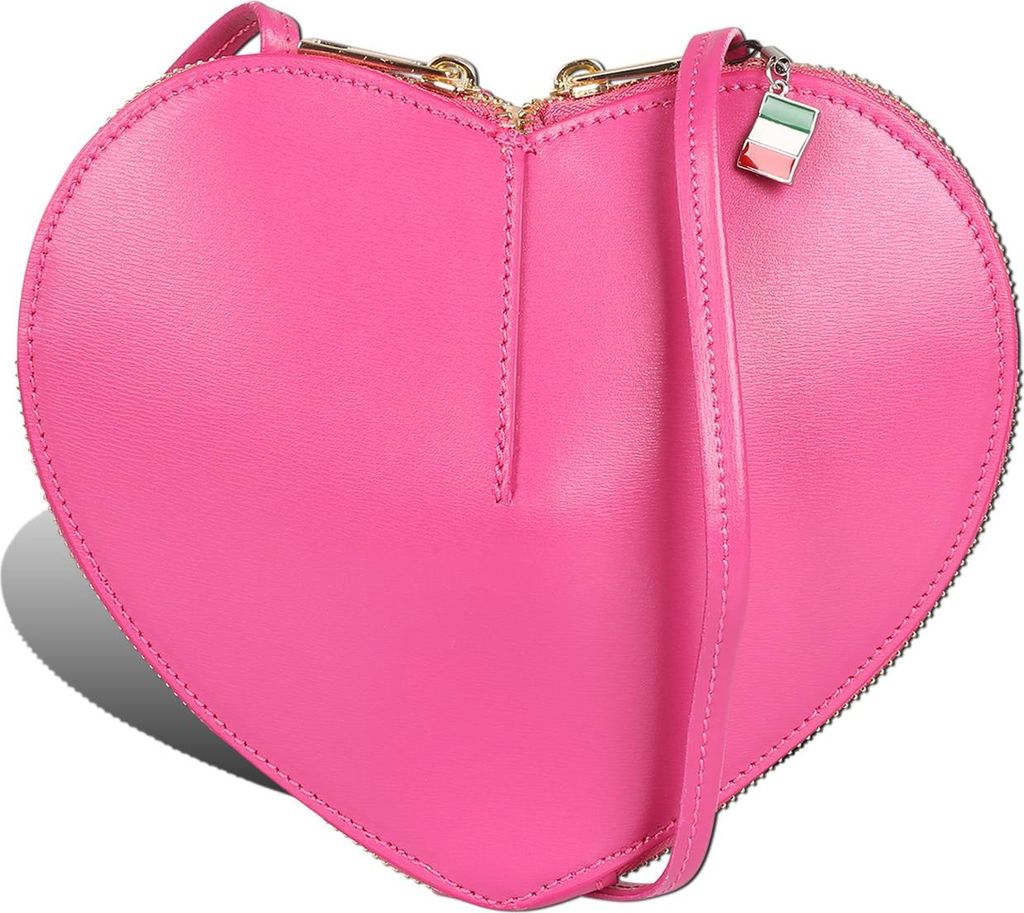 Florence Leder Tasche Damen Umhängetasche pink 22x6x16cm Produktbild 