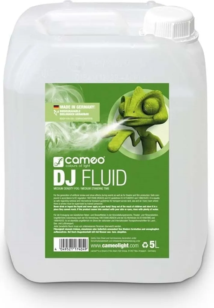 Fluido per Nebbia Cameo DJ FLUID 5L - Alta Riflettenza per Show Laser