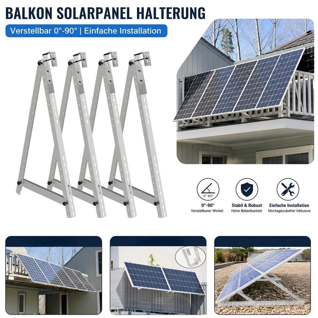 Supporto per impianto fotovoltaico da balcone, 118 cm, Immagine del prodotto 