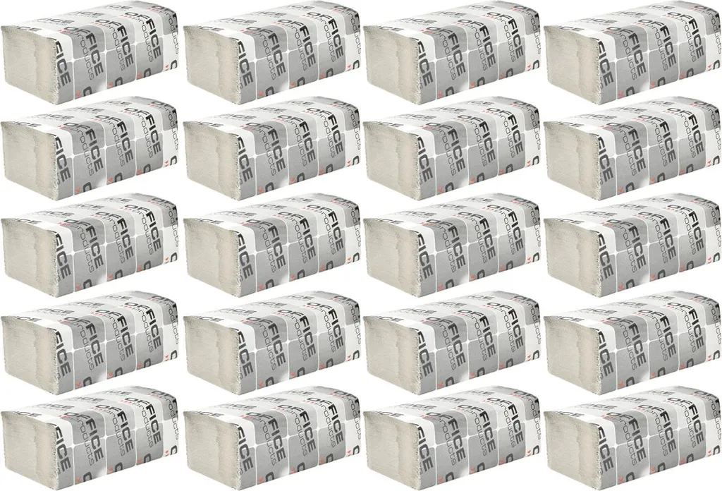 Essuie-mains en papier plié 2 plis gris - Résistance et absorption 20 paquets