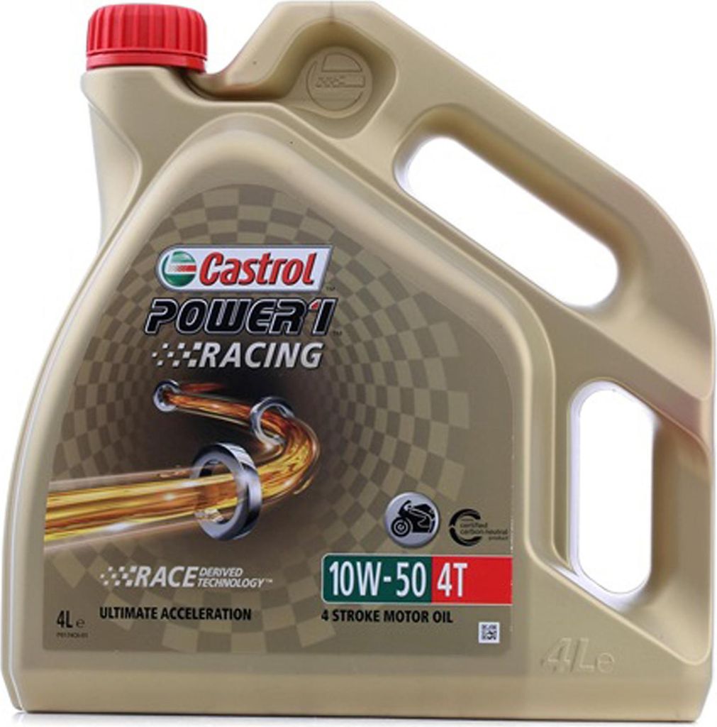 Castrol Power 1 Racing 4T 10W-50, 4 l, 10W-50, Motorrad, Produktbild 