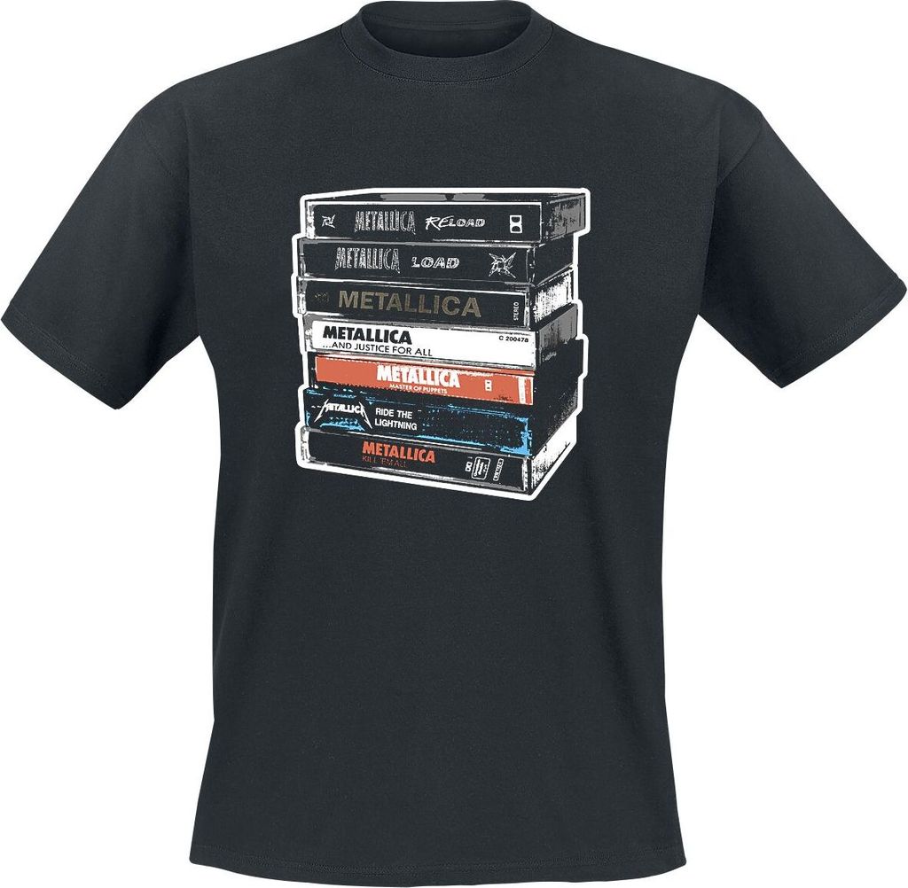 Metallica T-Shirt Herren Cassette schwarz Band-Merch, Bands Produktbild 