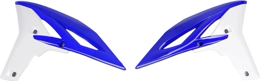 Convogliatori Radiatore UFO Blu-Bianco | Protezione Motocross Professionale