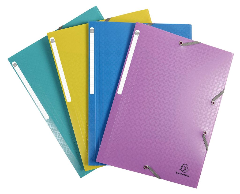 Exacompta 55190E, set van 4 premium plastic insteekmappen Productafbeelding 