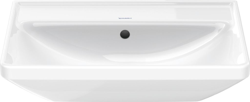 Duravit D-Neo Waschtisch, 600x440mm, ohne Hahnloch, mit Überlauf, weiß Hochglanz, 2366600060